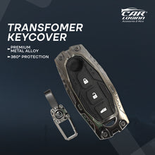 Load image into Gallery viewer, Premium Metal Black Transformer Series Soft Silicon Key Cover for Nissan X-Trail | Sunny | Terrano | Magnite Smart Key