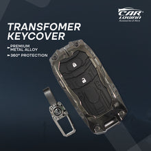 Load image into Gallery viewer, Premium Metal Black Transformer Series Soft Silicon Key Cover for Honda 2 Button Smart key
