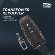Load image into Gallery viewer, Premium Metal Black Transformer Series Soft Silicon Key Cover for FORD 3 Button Smart Key
