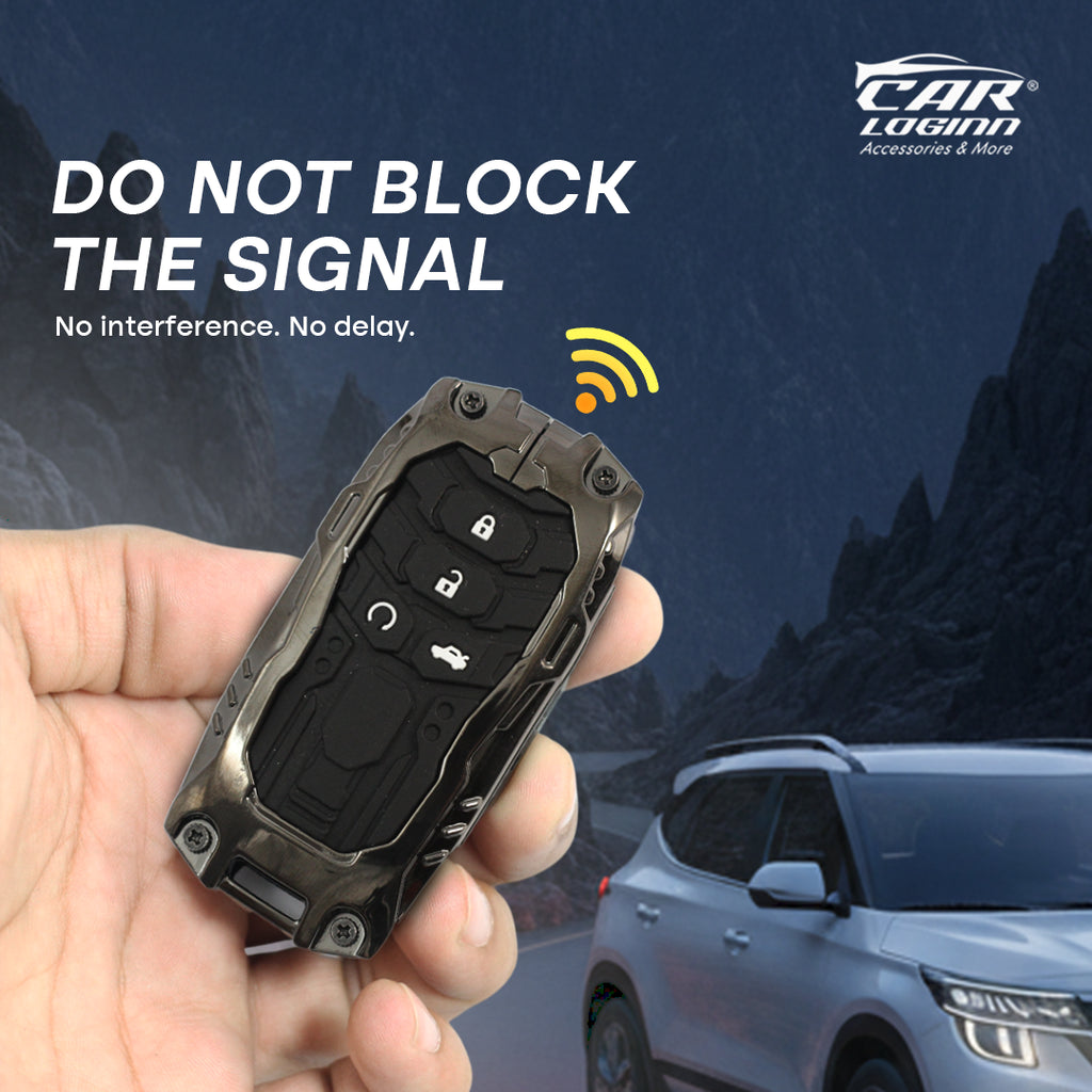 Premium Metal Black Transformer Series Soft Silicon Key Cover for New Honda Civic | New Amaze | New Honda city Smart key
