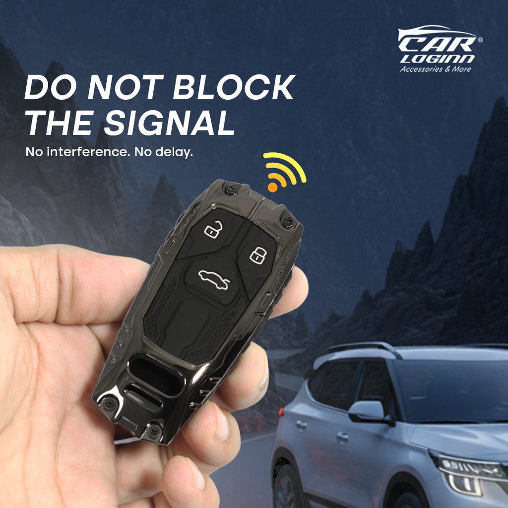 Premium Metal Black Transformer Series Soft Silicon Key Cover for New Model Audi A3 | A4 | A5 | Q3 | Q7 | Q5 | Q8