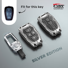 Load image into Gallery viewer, Premium Metal Black Transformer Series Soft Silicon Key Cover for Tata 4 Button Smart Key