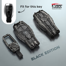 Load image into Gallery viewer, Premium Metal Black Transformer Series Soft Silicon Key Cover for Mercedes-Benz 3 Button Smartkey