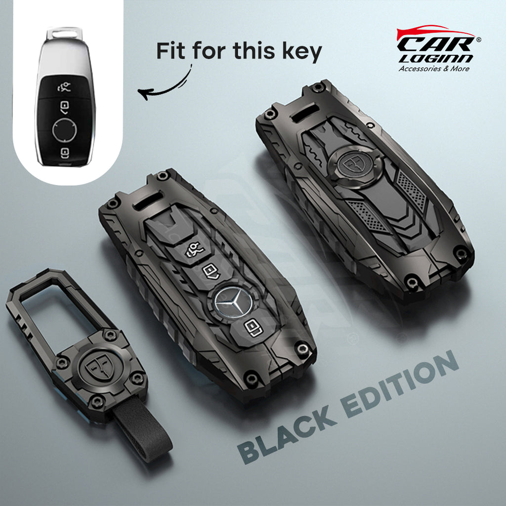 Premium Metal Black Transformer Series Soft Silicon Key Cover for Mercedes-Benz 3 Button Smartkey