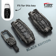 Load image into Gallery viewer, Premium Metal Black Transformer Series Soft Silicon Key Cover for Mercedes-Benz 3 Button Smartkey