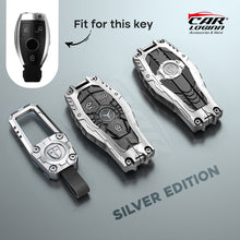 Load image into Gallery viewer, Premium Metal Black Transformer Series Soft Silicon Key Cover for Mercedes-Benz 3 Button Smartkey