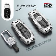 Load image into Gallery viewer, Premium Metal Black Transformer Series Soft Silicon Key Cover for Mercedes-Benz 3 Button Smartkey