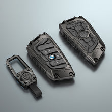 Load image into Gallery viewer, Premium Metal Black Transformer Series Soft Silicon Key Cover for BMW 3 Button Smartkey