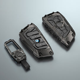 Premium Metal Black Transformer Series Soft Silicon Key Cover for BMW 3 Button Smartkey