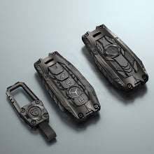Load image into Gallery viewer, Premium Metal Black Transformer Series Soft Silicon Key Cover for Mercedes-Benz 3 Button Smartkey
