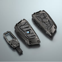 Load image into Gallery viewer, Premium Metal Black Transformer Series Soft Silicon Key Cover for BMW 4 Button Smartkey
