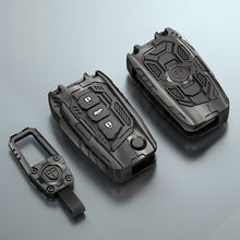 Load image into Gallery viewer, Premium Metal Black Transformer Series Soft Silicon Key Cover for TOYOTA 3 Button Flip Key