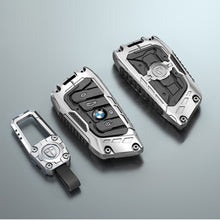 Load image into Gallery viewer, Premium Metal Black Transformer Series Soft Silicon Key Cover for BMW 4 Button Smartkey