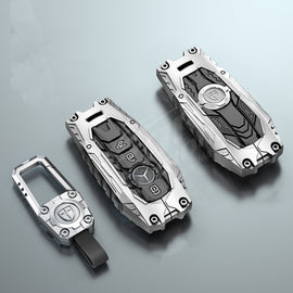Premium Metal Black Transformer Series Soft Silicon Key Cover for Mercedes-Benz 3 Button Smartkey