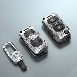 Premium Metal Black Transformer Series Soft Silicon Key Cover for Skoda/VW 3 Button Flip Key