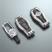 Load image into Gallery viewer, Premium Metal Black Transformer Series Soft Silicon Key Cover for Mercedes-Benz 3 Button Smartkey