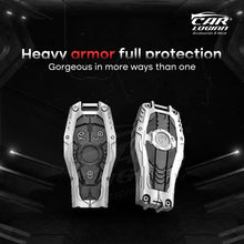 Load image into Gallery viewer, Premium Metal Black Transformer Series Soft Silicon Key Cover for Mercedes-Benz 3 Button Smartkey
