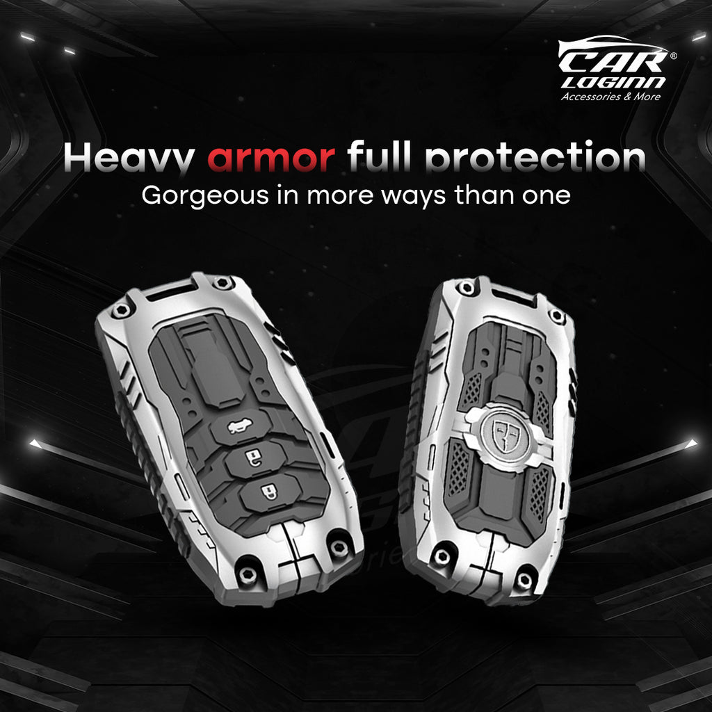Premium Metal Black Transformer Series Soft Silicon Key Cover for Honda 3 Button Smartkey