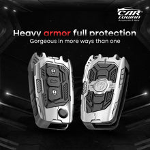Load image into Gallery viewer, Premium Metal Black Transformer Series Soft Silicon Key Cover for TOYOTA 2 Button Flip Key