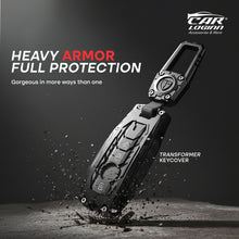 Load image into Gallery viewer, Premium Metal Black Transformer Series Soft Silicon Key Cover for FORD 3 Button Smart Key
