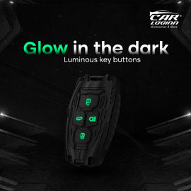 Premium Metal Black Transformer Series Soft Silicon Key Cover for Tata 4 Button Smart Key