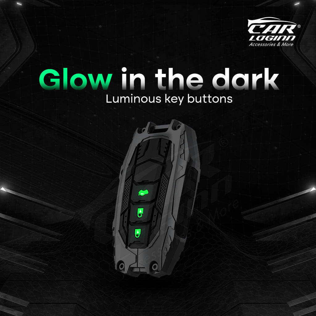 Premium Metal Black Transformer Series Soft Silicon Key Cover for TOYOTA 3 Button Smart Key