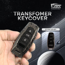 Load image into Gallery viewer, Premium Metal Black Transformer Series Soft Silicon Key Cover for Audi A5 | A4 | A3 | Q3 | Q5 | Q7 | Q8 Smart Key