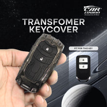 Load image into Gallery viewer, Premium Metal Black Transformer Series Soft Silicon Key Cover for Honda 2 Button Smart key
