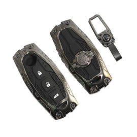 Premium Metal Black Transformer Series Soft Silicon Key Cover for Nissan X-Trail | Sunny | Terrano | Magnite Smart Key