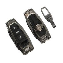 Load image into Gallery viewer, Premium Metal Black Transformer Series Soft Silicon Key Cover for Audi A5 | A4 | A3 | Q3 | Q5 | Q7 | Q8 Smart Key