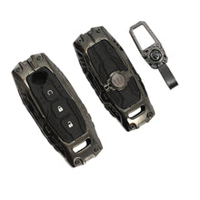 Load image into Gallery viewer, Premium Metal Black Transformer Series Soft Silicon Key Cover for Nissan Magnite 3 button Smart Key