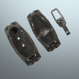 Premium Metal Black Transformer Series Soft Silicon Key Cover for Nissan Magnite 2 button Smart Key