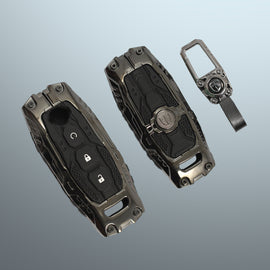 Premium Metal Black Transformer Series Soft Silicon Key Cover for Nissan Magnite 3 button Smart Key