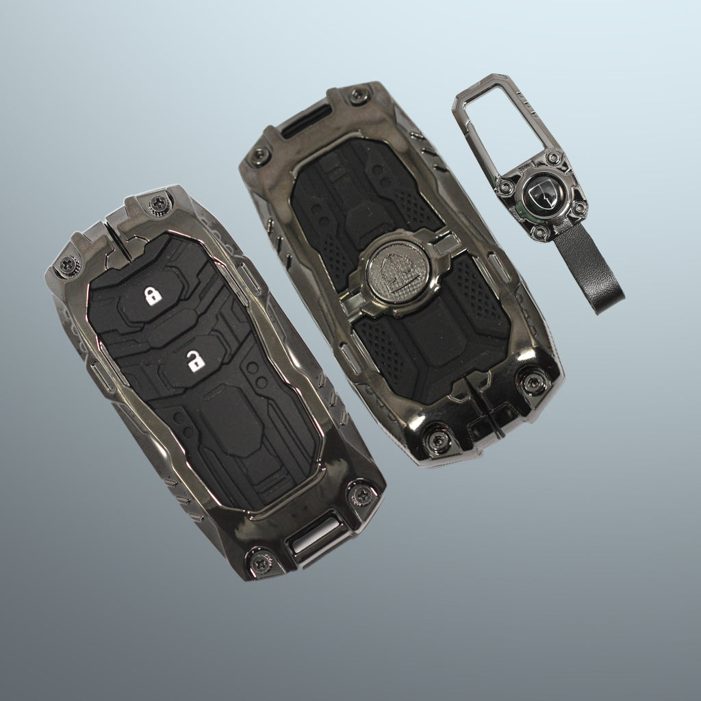 Premium Metal Black Transformer Series Soft Silicon Key Cover for Honda 2 Button Smart key