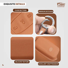 Load image into Gallery viewer, Carloginn PU-3D Leather Key Case for TATA 3 Button Flip Key