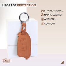 Load image into Gallery viewer, Carloginn PU-3D Leather Key Case for TATA 3 Button Flip Key