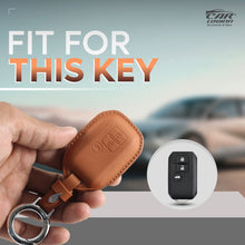 Load image into Gallery viewer, Carloginn PU-3D Leather Key Case for Maruti Suzuki 3 Button Smart Key