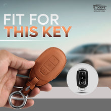 Load image into Gallery viewer, Carloginn PU-3D Leather Key Casefor Hyundai 3 Button Smart Key (PUSH START)