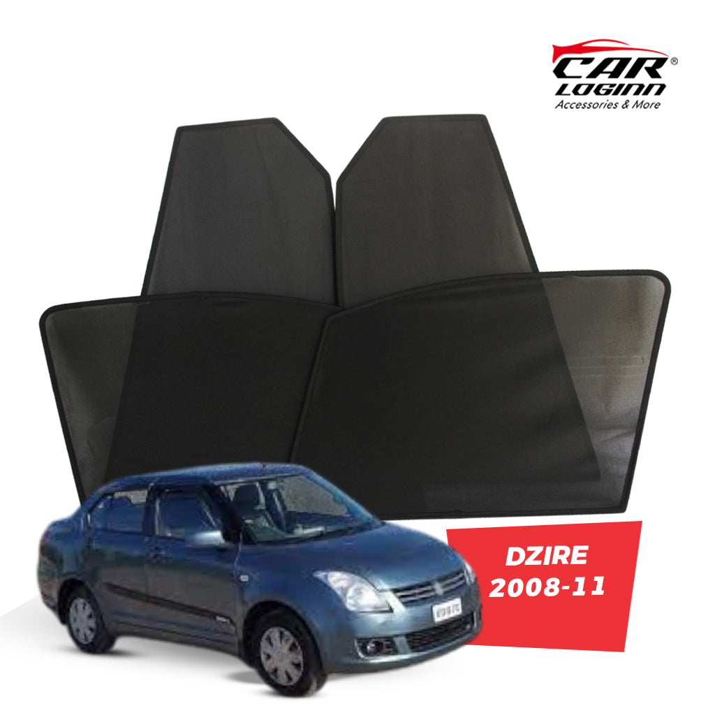 Maruti Suzuki Swift Dzire Magnetic Window Curtain/Car Sunshades - 4 Pieces