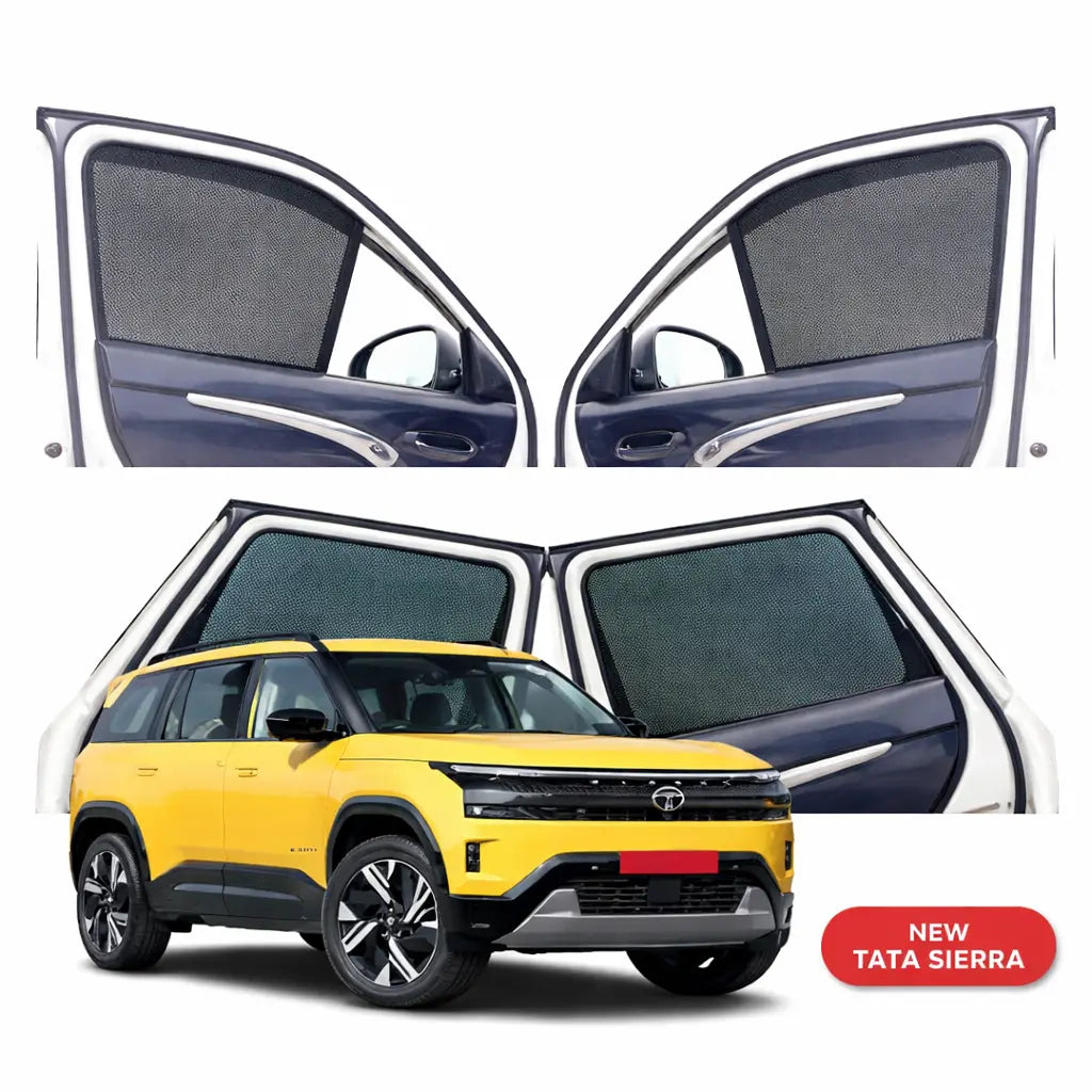 New Tata Sierra Half Window Curtain/Car Sunshades - 8 Pieces