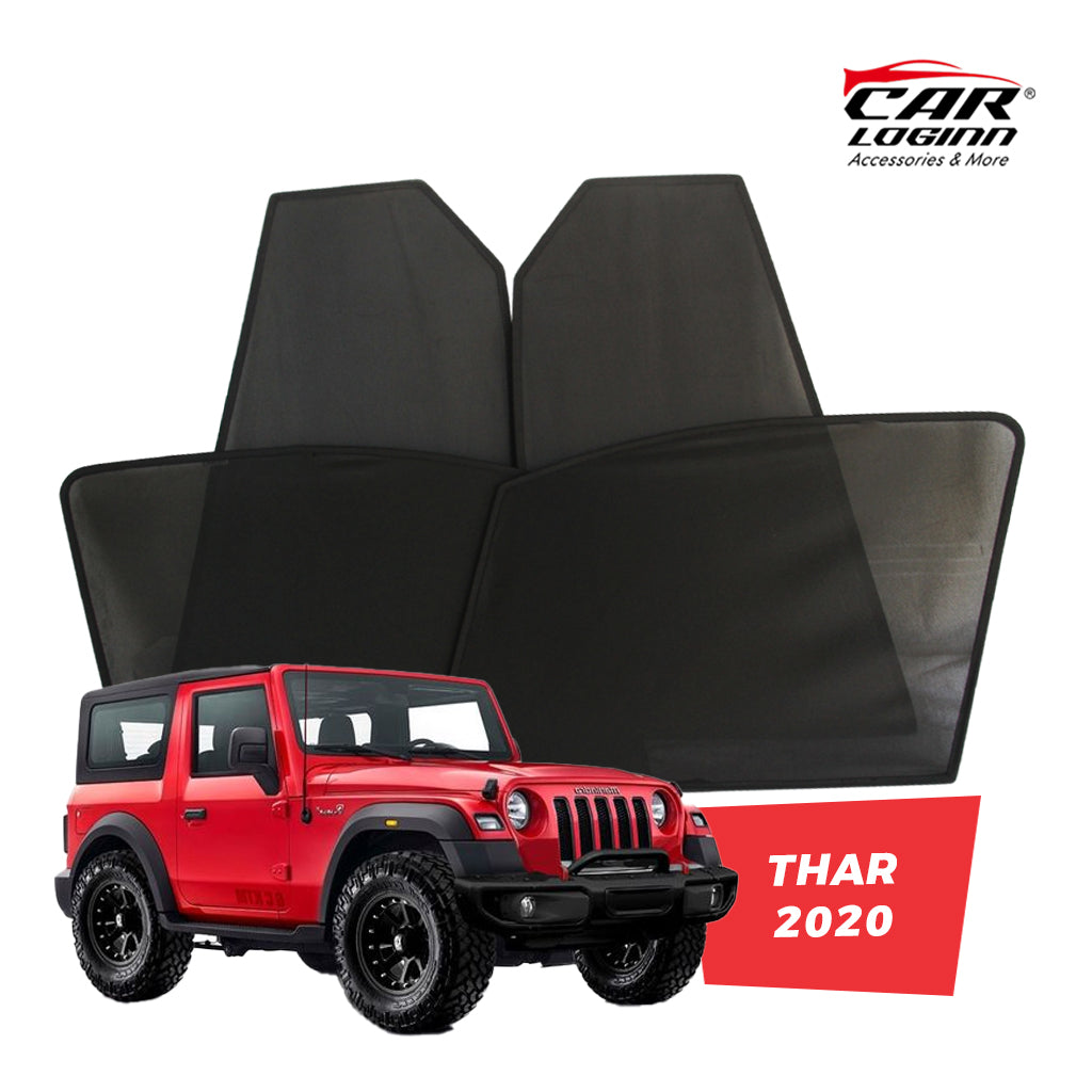 Mahindra Thar Magnetic Window Curtain/Car Sunshades - 4 Pieces